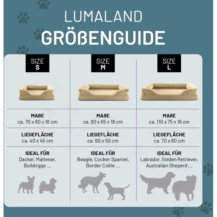 Lumaland Hundebett In-& Outdoor S 70x60x18cm beige vakuumiert – Bild 7