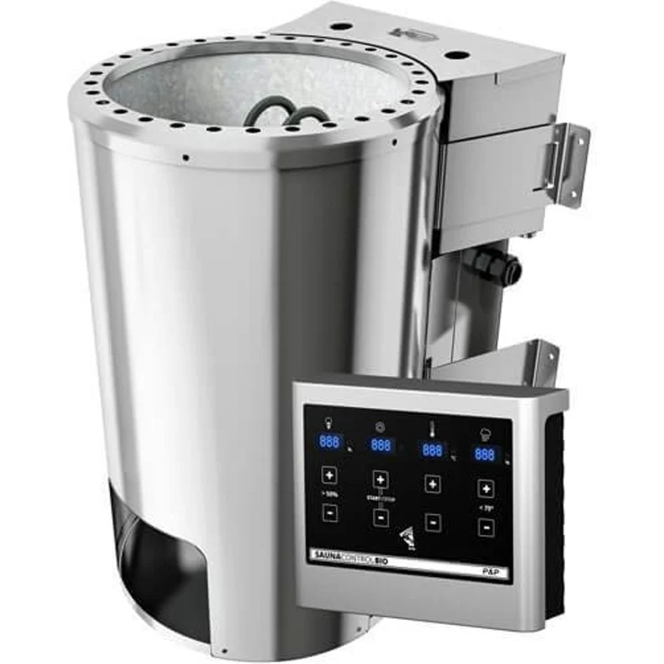 Karibu Sauna Avari 1 mit 3,6kW Plug&Play BIO Kombi-Ofen externe Steuerung – Bild 2