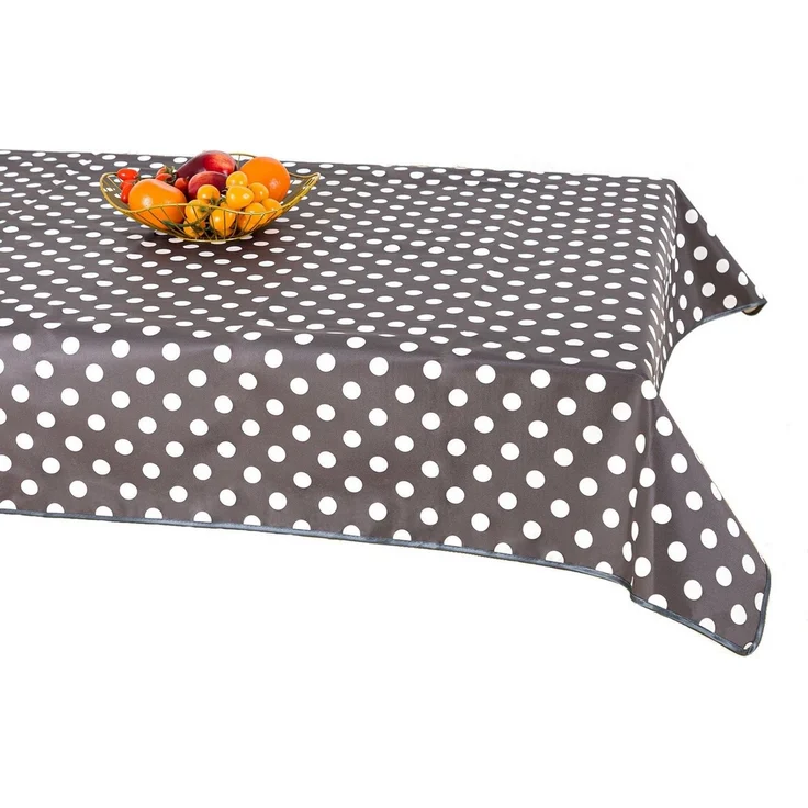 texpot Tischdecke Wachstuch weiße Kreise abwischbar Wachstuchtischdecke (1-tlg)