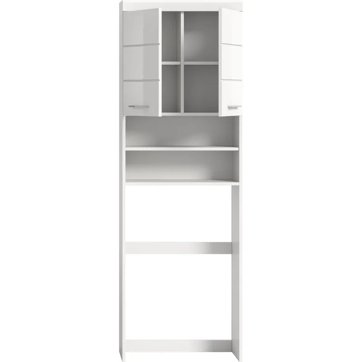 Xonox Scout Waschmaschienenüberbau (B/H/T: 63x191x24 cm) in weiß Nachbildung und weiß Hochglanz tiefzieh – Bild 3