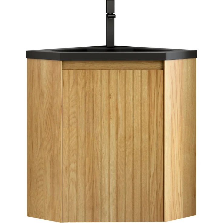 Waschtisch 54,5×38,5×52,4 cm für Ecken mit Harzbecken und Unterschrank – Bild 6