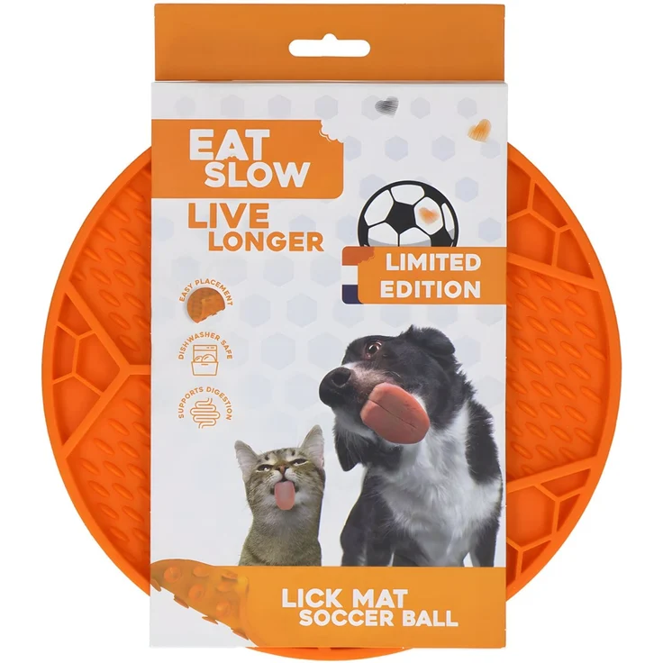 Eat Slow Live Longer Leckmatte Fußball orange (Limited Edition EM) – Bild 2