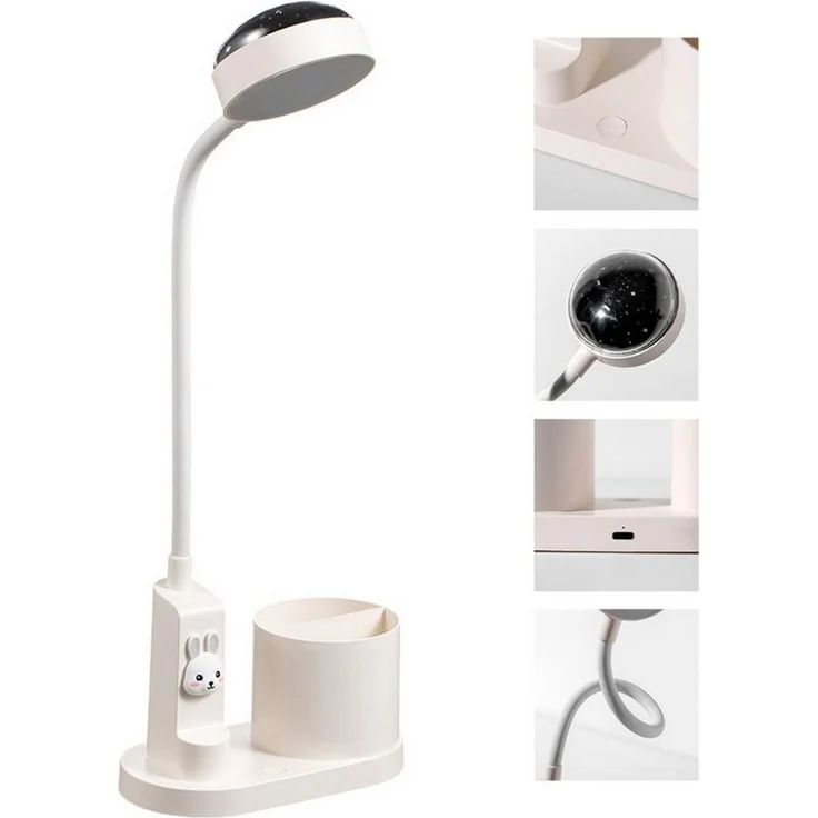 Novzep Nachtlicht LED-Stifthalterleuchte, dimmbare Projektion verstellbarer Lichtmast – Bild 2