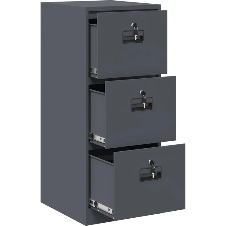 vidaXL Aktenschrank Anthrazit 44 x 50 x 106,5 cm Kaltgewalzter Stahl 891600 – Bild 6