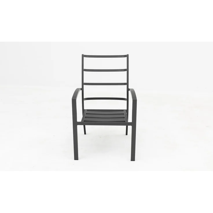 Gardissimo BOSTON 6x Alu Stapelsessel Textilenbezug Sessel stapelbar grau – Bild 9