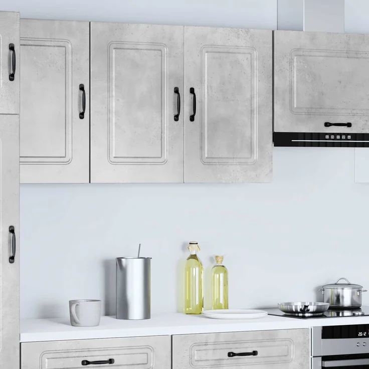 vidaXL Küchen-Hängeschrank Kalmar Betongrau Holzwerkstoff 853591 – Bild 4