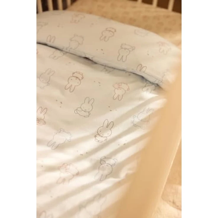 Jollein Bettwäsche Kinder - 100x140 cm - 100% Baumwolle - Inkl. Kissenbezug - Oeko-Tex Zertifiziert - Miffy Moments Cloudy Blue – Bild 4