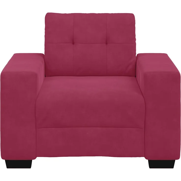 vidaXL Sessel Weinrot 100x78x80 cm Samt 4105102 – Bild 4