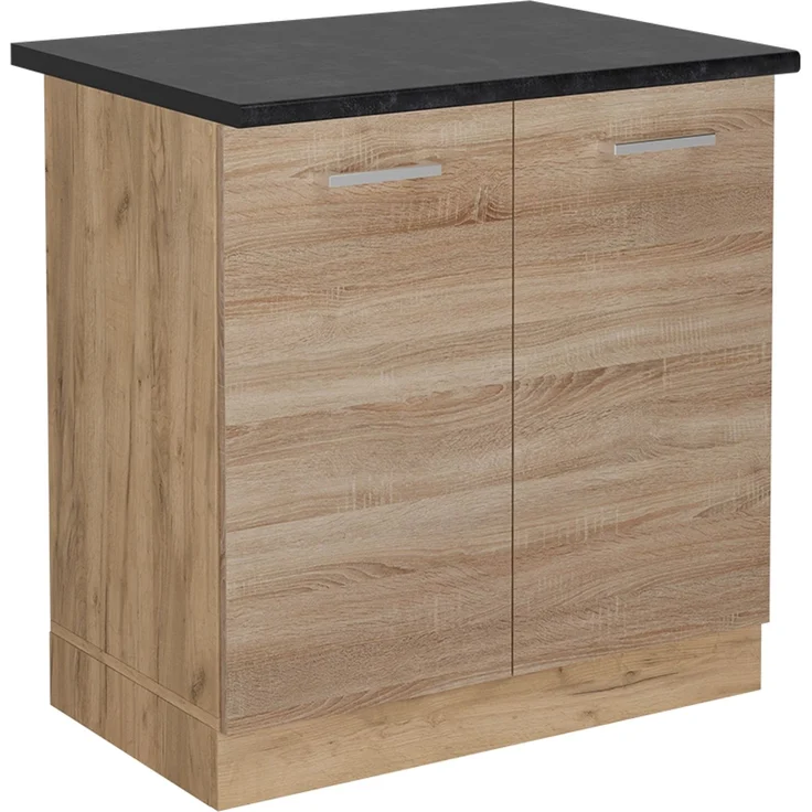 Spülenunterschrank R-Line Sonoma 80 cm , AP Anthrazit Vicco – Bild 1