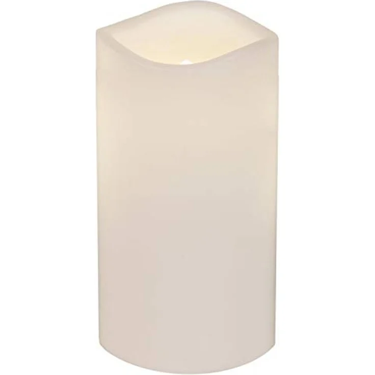 LED Stumpenkerze -Paul', Batterie und Timer, weiß, outdoor, H 15cm – Bild 1