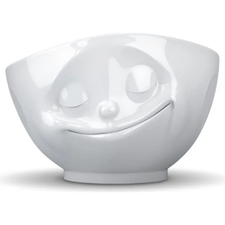 Schmunzel Schale glücklich in weiß 500ml