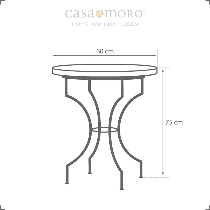 Mosaiktisch aus Marokko - Rund -M60-26 – Bild 9