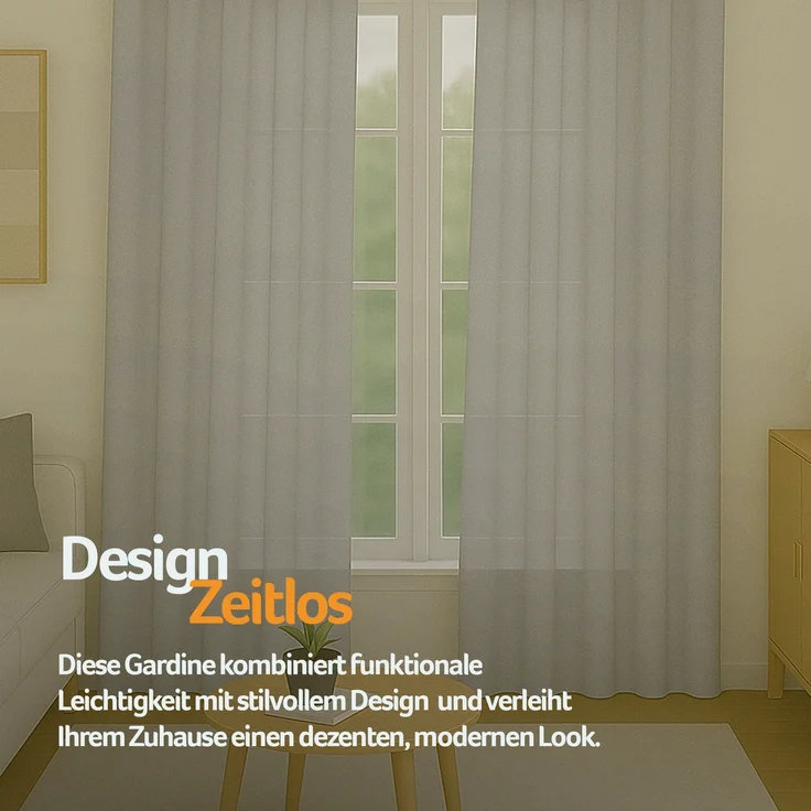 Gardine mit Ösen *** x *** cm ( Breite x Länge ) in ***, blickdichter Vorhang, Ösenvorhang in vielen Variationen 140x245 cm Hellgrau – Bild 8