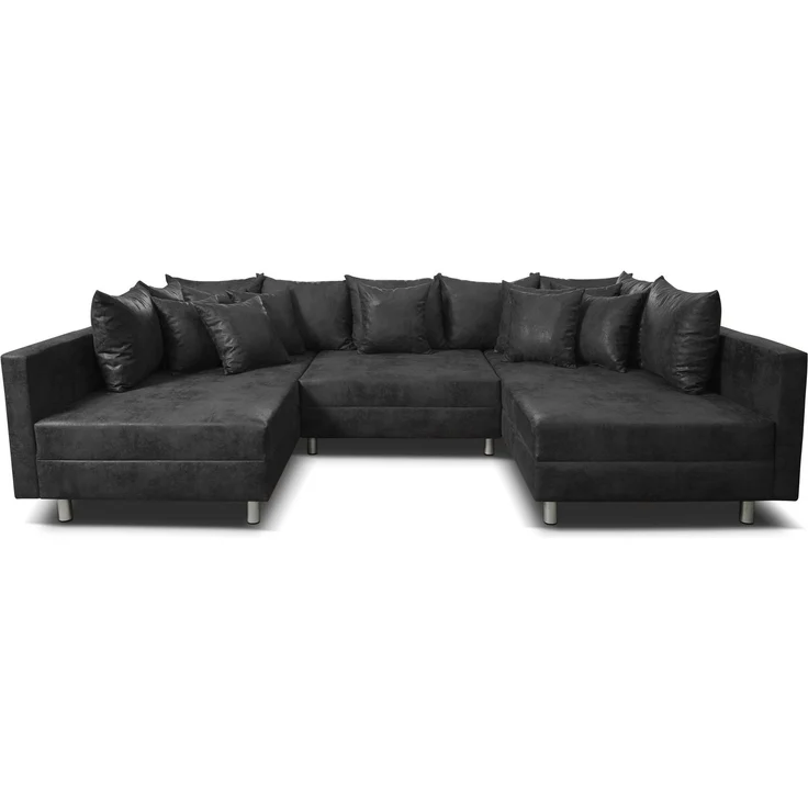 Wohnlandschaft Sofa Couch Ecksofa Eckcouch MF Vintage Anthrazit Minsk XXL – Bild 3