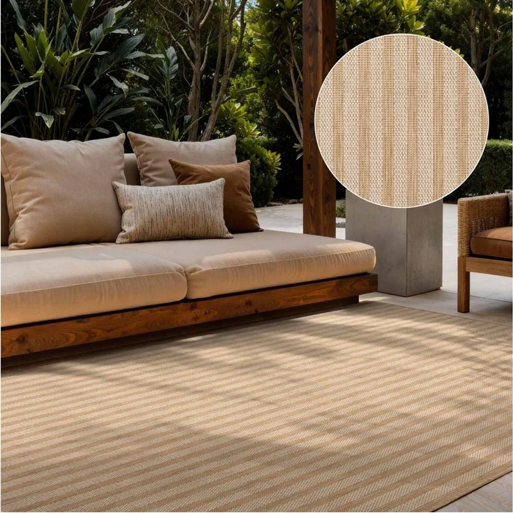 Ted Baker Teppich Linley, Wendeteppich, rechteckig, Höhe: 8 mm, Designteppich, Wetterfest, Pflegeleicht, Modern, Wohnzimmer, Terrasse – Bild 1