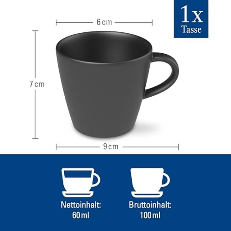 Villeroy & Boch Manufacture Rock Espressotasse schwarz 60 ml – Bild 4