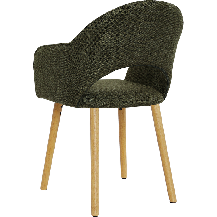 GOEURVANT 1316 Esszimmerstühle 6er-Set mit Armlehnen, Webstoff - Olivgrün – Bild 6
