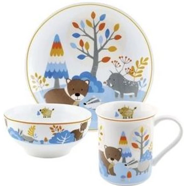 PURESIGNS Kindergeschirr-Set FRIENDS (3-tlg), 1 Personen, Porzellan, Essgenuss für die Kleinen – Bild 6
