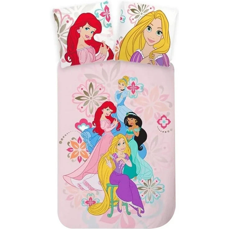 Disney Kinderbettwäsche Disney Prinzessin Rapunzel Cinderella Kinderbettwäsche 100x135 cm, Renforcé, 2 teilig – Bild 1