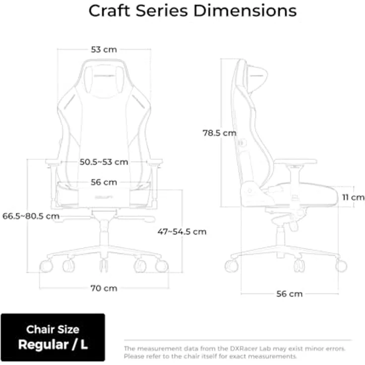 DXRacer CRAFT L Schwarz & Weiß EPU Leder das Orginal Gaming Stuhl – Bild 2