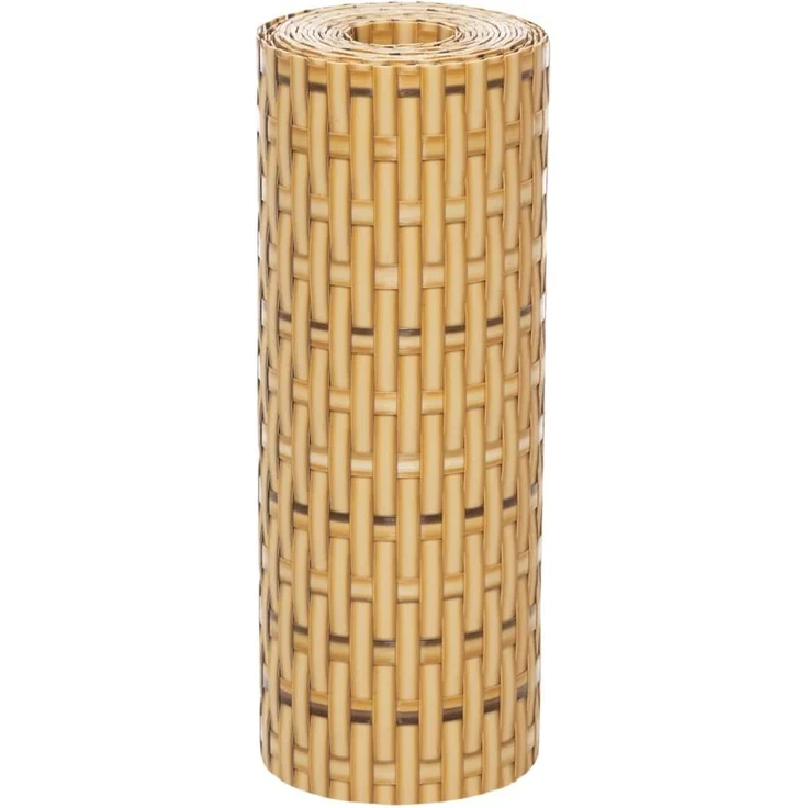 vidaXL Balkon-Sichtschutze 10 Stk. Hellbraun 255x19 cm Poly Rattan 156317 – Bild 3