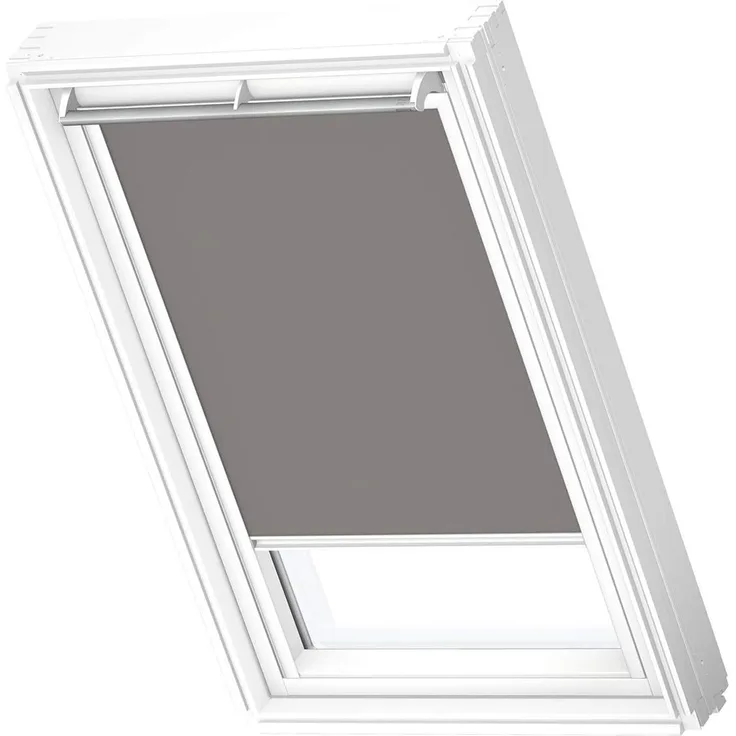Verdunklungsrollo DKL M04 0705SWL, VELUX, verdunkelnd, ohne Bohren, in Führungsschienen, VELUX »Pick & Click!«, weiße Führungsschienen & Griffleiste