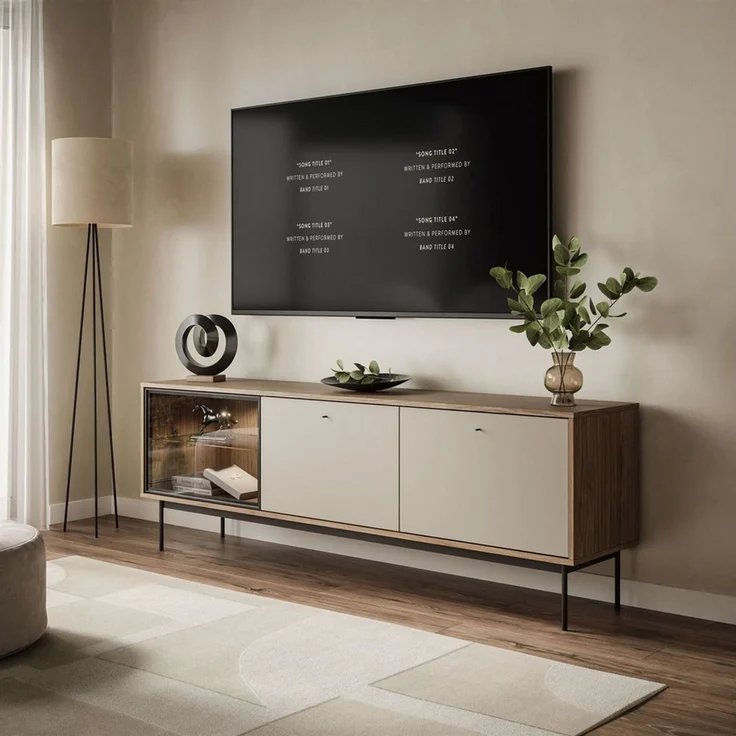 Lookway TV-Schrank ISA TV-Lowboard mit LED-Beleuchtung – Bild 2