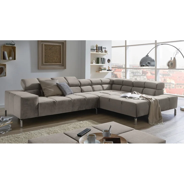 KAWOLA Ecksofa NELSON, Sofa Velvet versch. Ausführungen und versch. Farben – Bild 3
