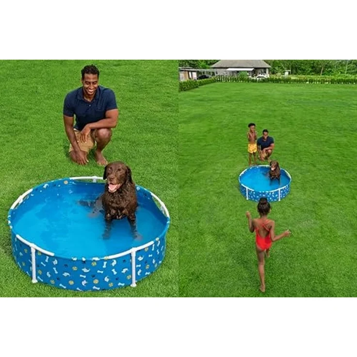 Bestway Schwimmbecken für Haustiere über dem Boden Blau 122x30,5 cm 42035756 – Bild 7