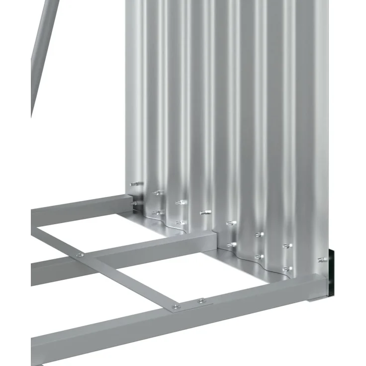 vidaXL Kaminholzunterstand Silbern 40x45x170 cm Verzinkter Stahl 364588 – Bild 7