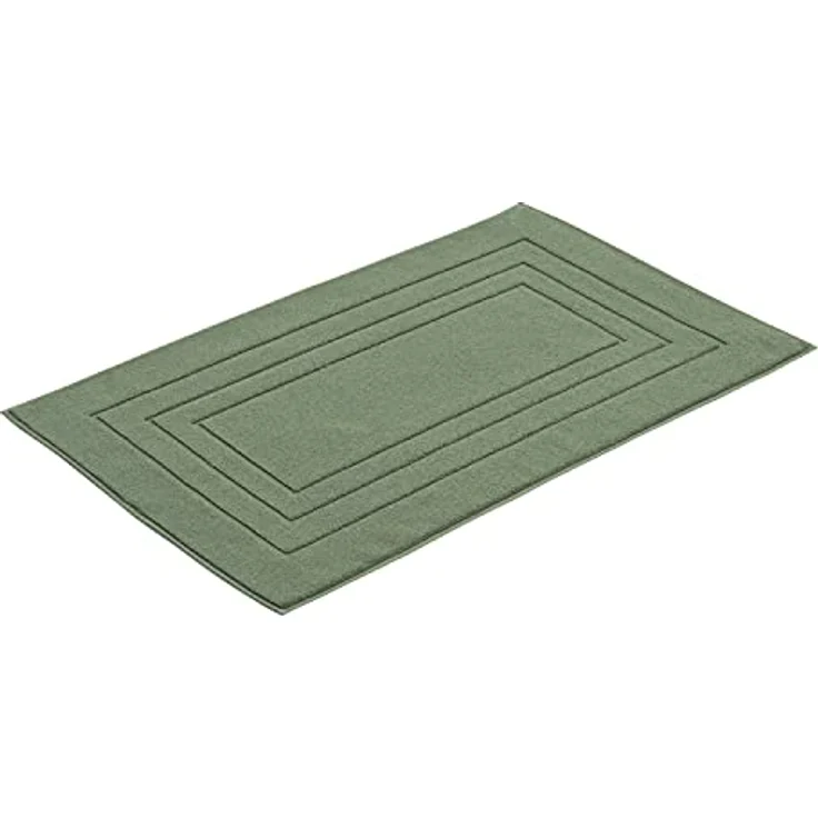 Vossen Badematte Feeling evergreen 5525, 100% Baumwolle, grau, geeignet für Fußbodenheizung – Bild 1