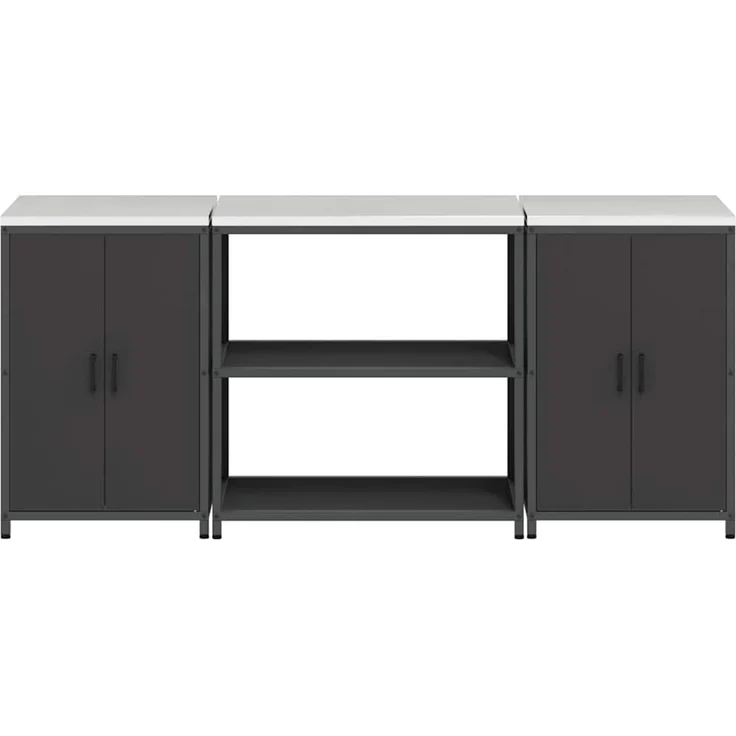vidaXL Aufbewahrungsset für die Küche HATTEM 3 stk. Schwarz 3392666 – Bild 10