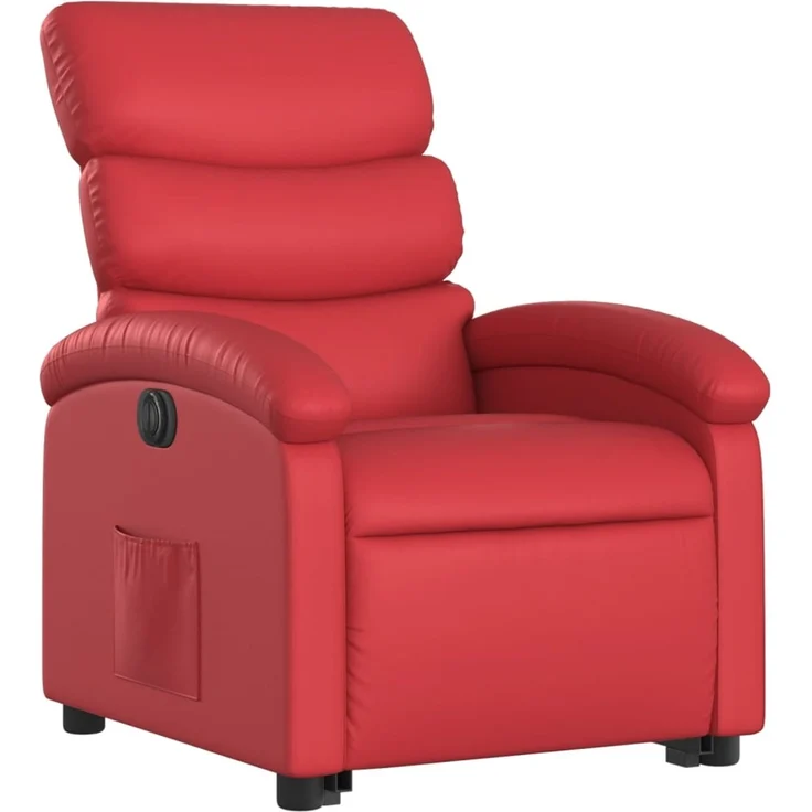 vidaXL Relaxsessel mit Aufstehhilfe Elektrisch Rot Kunstleder 3204059 – Bild 2
