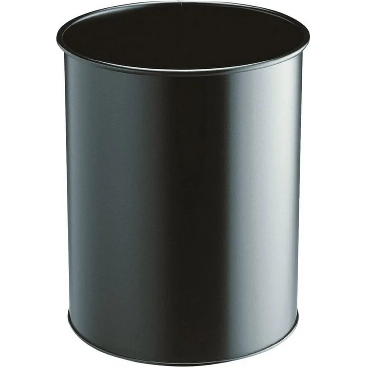 DURABLE Papierkorb Metall rund 15 Liter schwarz (330101)