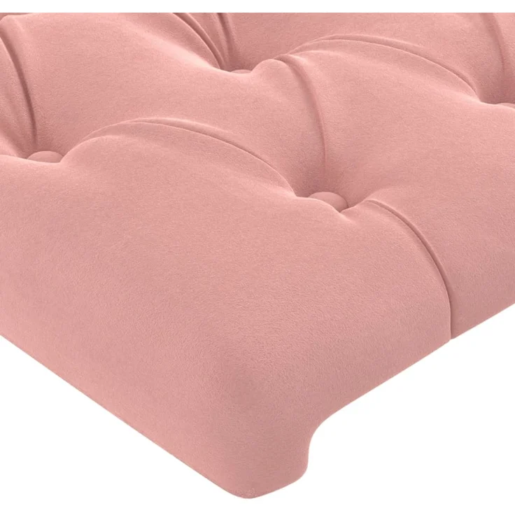 vidaXL Kopfteil Rosa 90 x 7 x 78/88 cm Samt – Bild 4