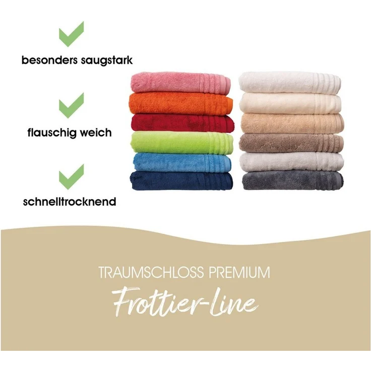 Traumschloss Handtuch Premium-Line, Frottier (1-St), 100% amerikanische Supima Baumwolle mit 600g/m² – Bild 4