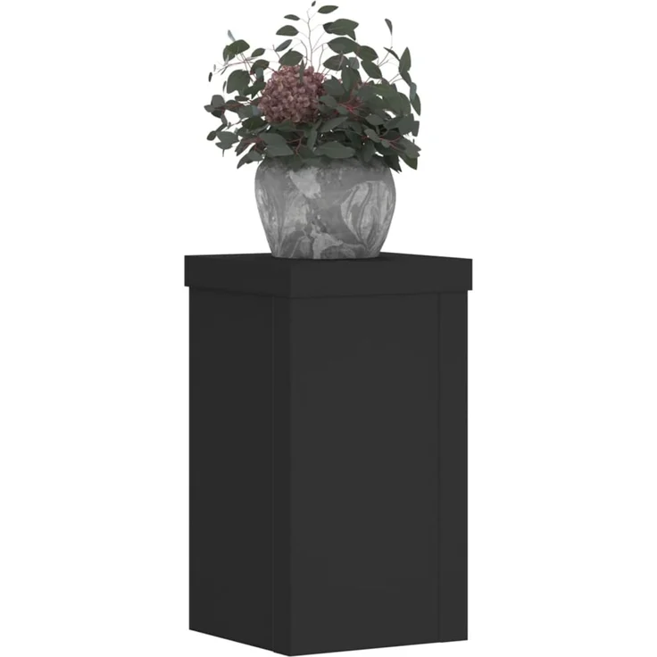 vidaXL Pflanzenständer 2 Stk. Schwarz 10x10x18 cm Holzwerkstoff 852880 – Bild 3