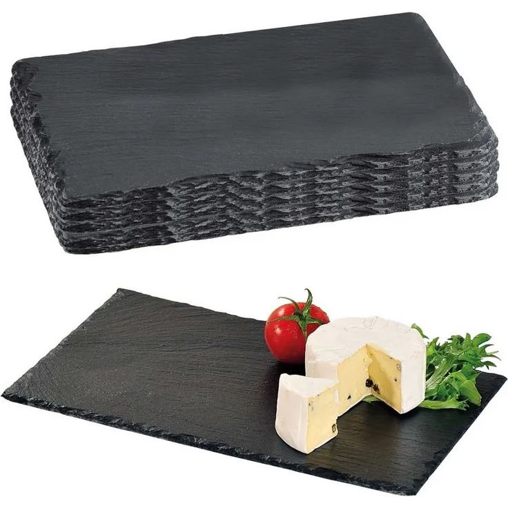 5 Stück Buffetplatte aus Schiefer - 30 x 20 cm