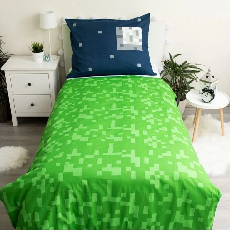 Minecraft Design Kuschelige Bettwäsche Baumwolle, 140x200 cm & 70x90 cm – Bild 2