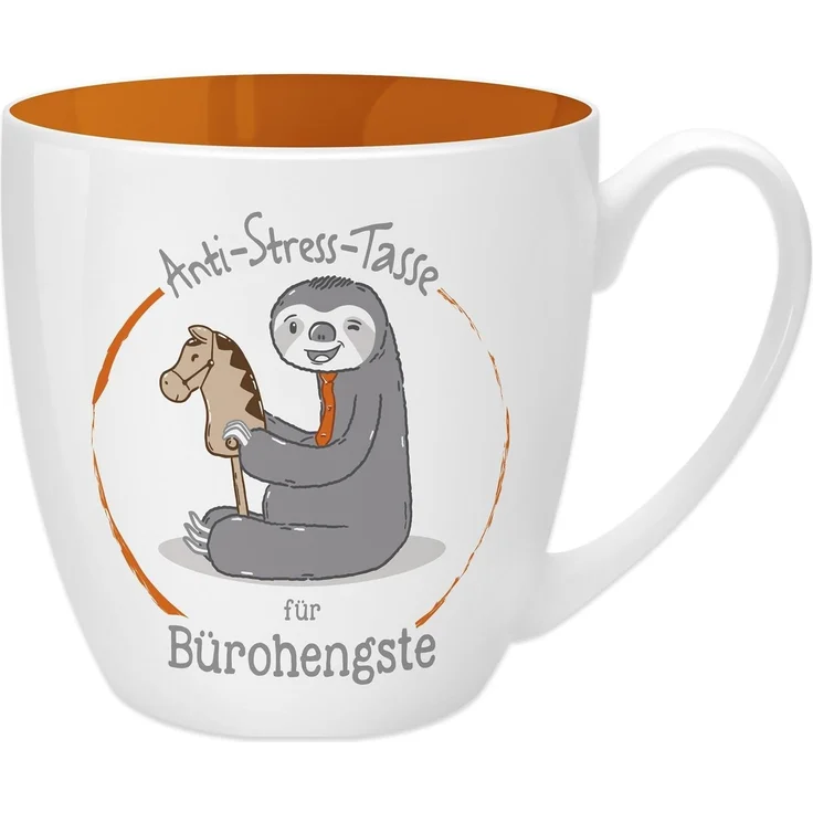GRUSS & CO Anti-Stress-Tasse Motiv "Bürohengst" | Tasse mit Spruch, 45 cl, New Bone China | Geschenk für Ihn | 45487 – Bild 1