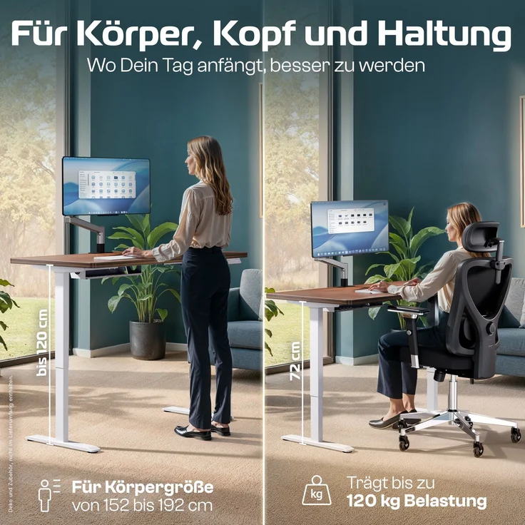 ProDesk Weiß/Holz (140x70 cm) – Bild 2