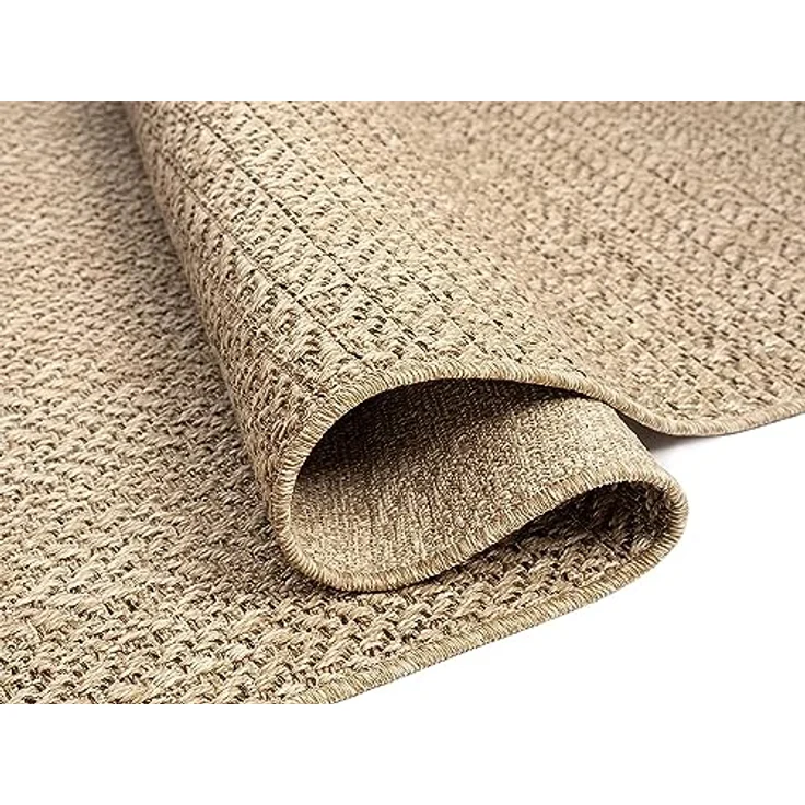 Mia's Teppiche Kinsley robuster In- und Outdoor Teppich im natürlichen Jute-Look, wetterfest, geeignet für Terrasse und Garten – Bild 4