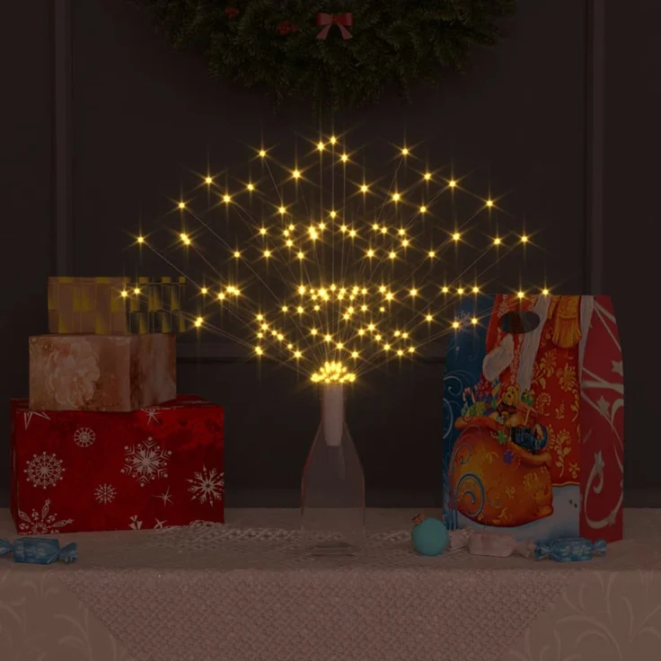 vidaXL Feuerwerkslicht Weihnachtsdeko Warmweiß 20 cm 140 LEDs 328596 – Bild 3