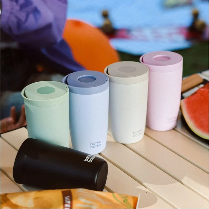 BOTTLE BOTTLE Thermobecher 350ml für Kaffee oder Tee, auslaufsicher, Easy Quick-Press-Verschluss, 1-tlg, Edelstahl, Isolierbecher Travel Mug Classic Grande – Bild 3