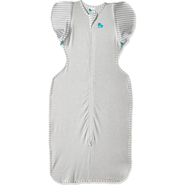 Love To Dream Swaddle Up Übergangssack Bamboo Lite, groß, 8,5–11 kg, grauer Punkt, eng anliegende Passform, abnehmbare Flügel, 1,0 Tog (20–24 °C), maschinenwaschbar, Von Hebammen empfohlen – Bild 4