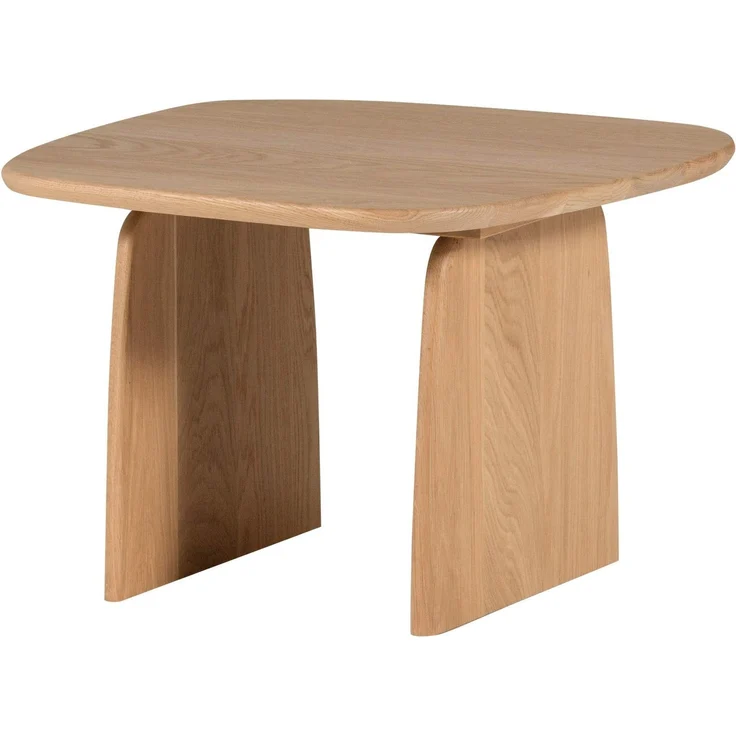 Couchtisch Tablo Eiche, organische Form, modern, Natur, FSC-zertifiziert, 60 x 60 cm – Bild 1