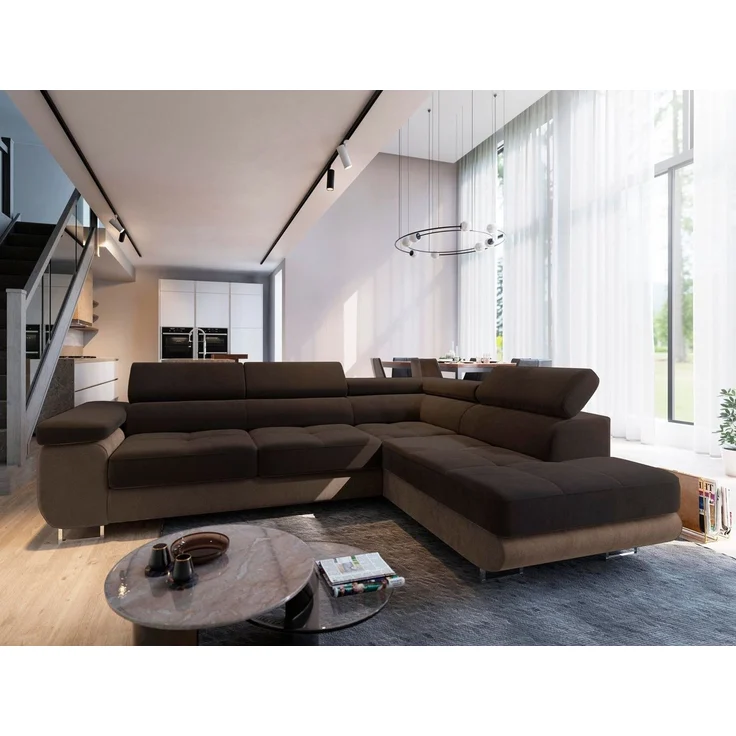 Masseno Ecksofa SELVA mit Schlaffunktion L-Form, Sofa mit Bettkasten – Bild 1