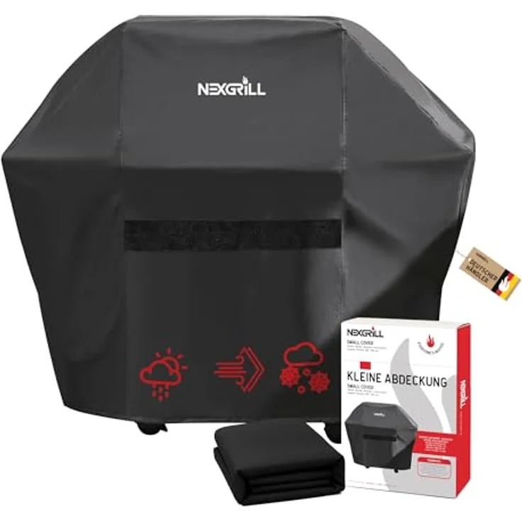 nexgrill Grillabdeckhaube Universal Grillabdeckung 178cm, 165cm, 150cm, Schutzhülle für Grill, schwarz, Grillabdeckung wetterfest – Bild 2