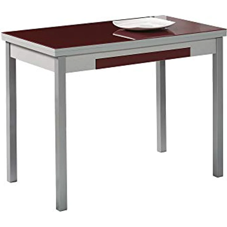 ASTIMESA Alas Cristal Küchentisch, Metall, Bordeaux, 90 x 50 cm – Bild 1