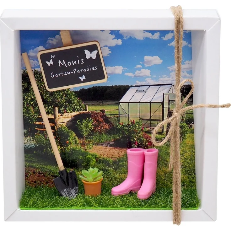 ZauberDeko Geschenkbox Geldgeschenk Garten MIT NAME Gutschein Gewächshaus Blumen Geschenk – Bild 1